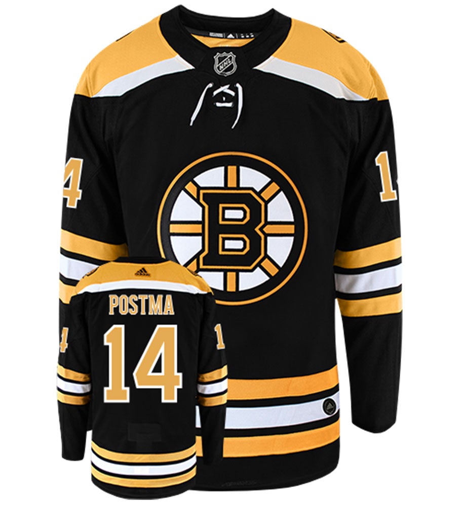 Paul Postma Boston Bruins Adidas Authentic Home NHL Hockey Jersey