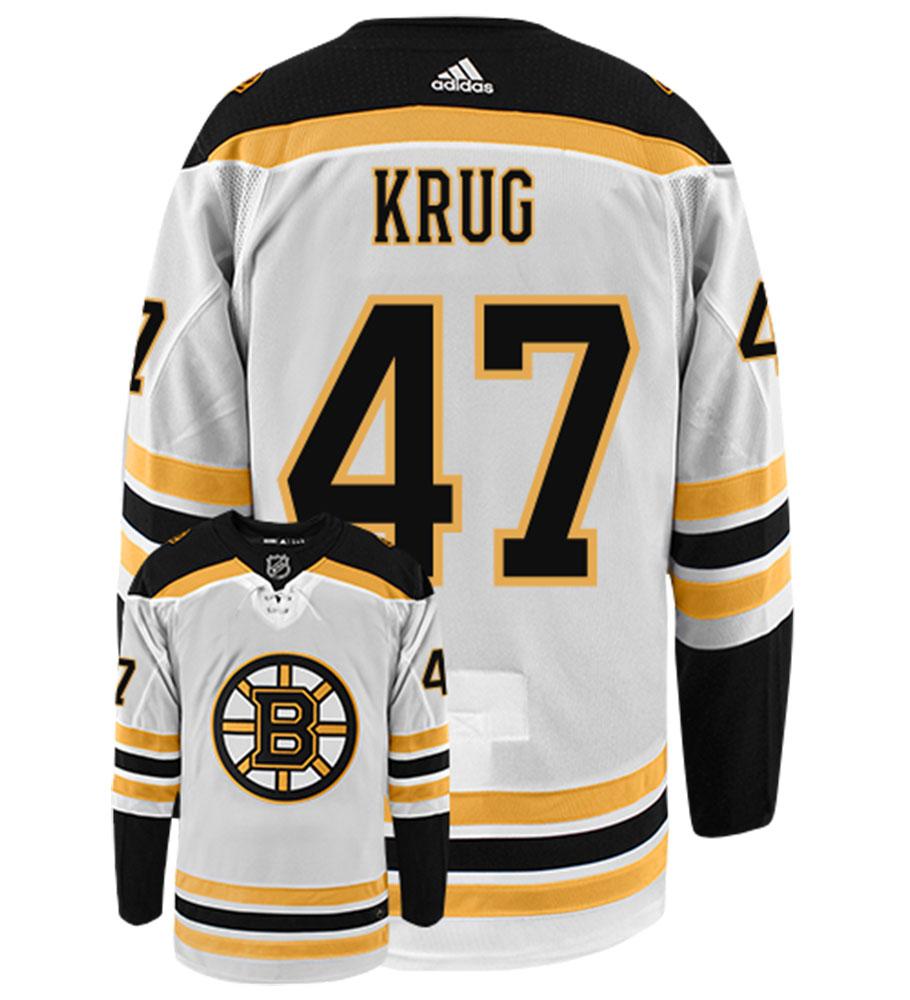 Torey Krug Boston Bruins Adidas Authentic Away NHL Hockey Jersey