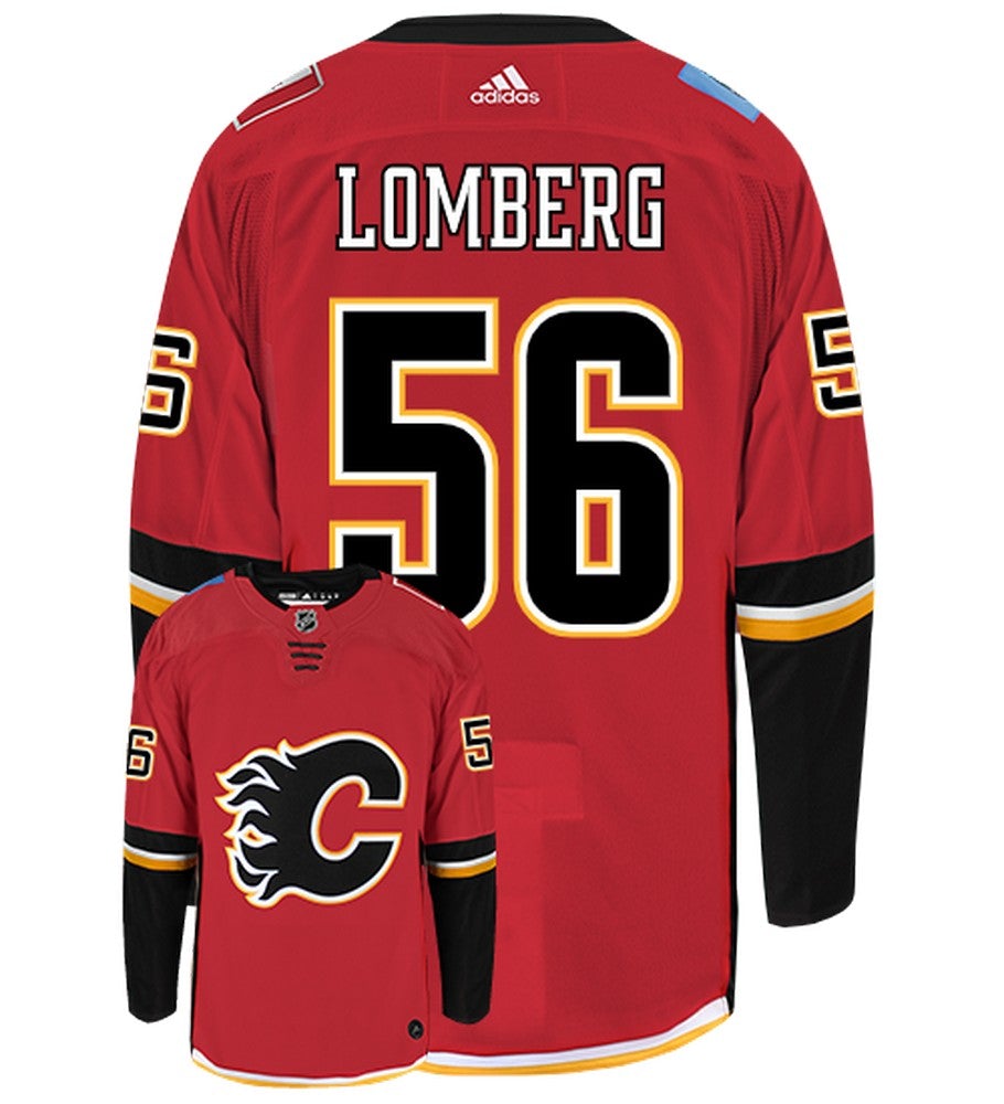 Ryan Lomberg Calgary Flames Adidas Authentic Home NHL Jersey