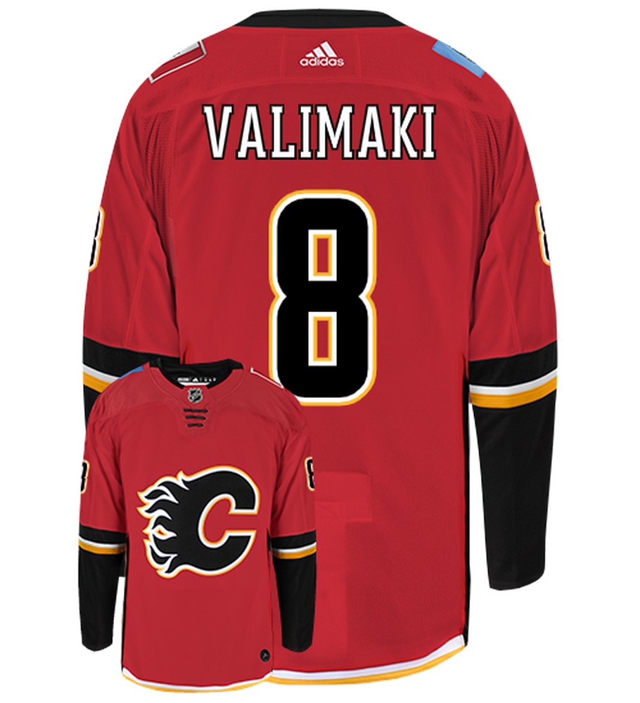 Juuso Valimaki Calgary Flames Adidas Authentic Home NHL Jersey