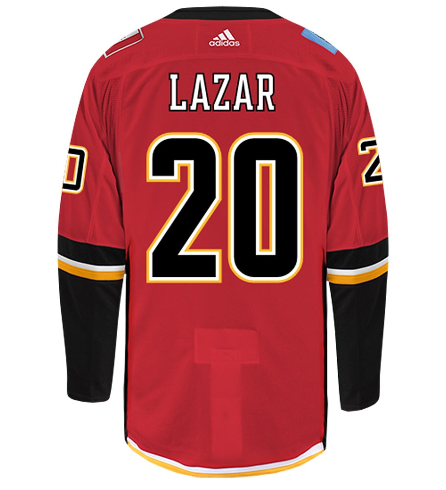 Curtis Lazar Calgary Flames Adidas Authentic Home NHL Hockey Jersey