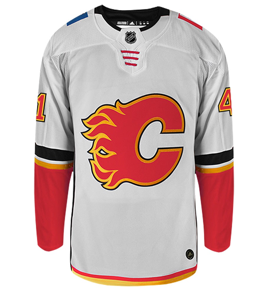 Mike Smith Calgary Flames Adidas Authentic Away NHL Hockey Jersey