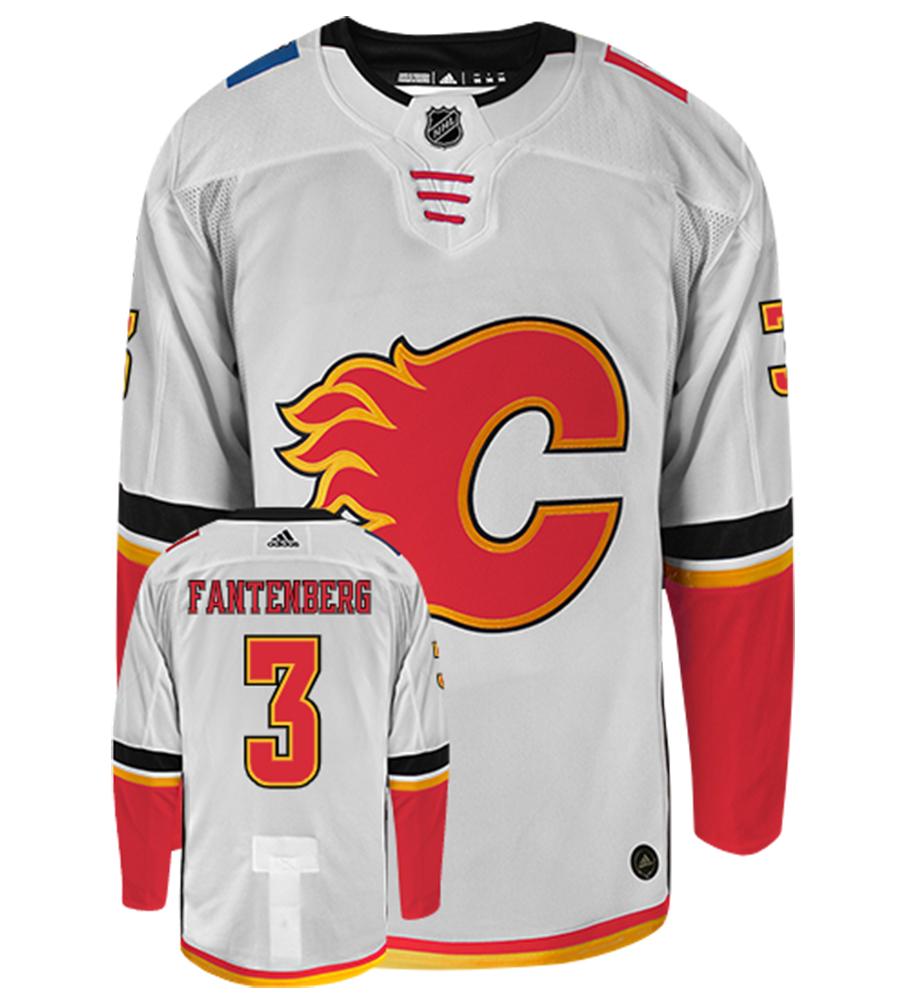 Oscar Fantenberg Calgary Flames Adidas Authentic Away NHL Hockey Jersey
