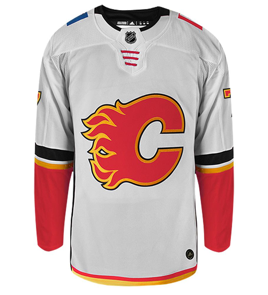 TJ Brodie Calgary Flames Adidas Authentic Away NHL Hockey Jersey