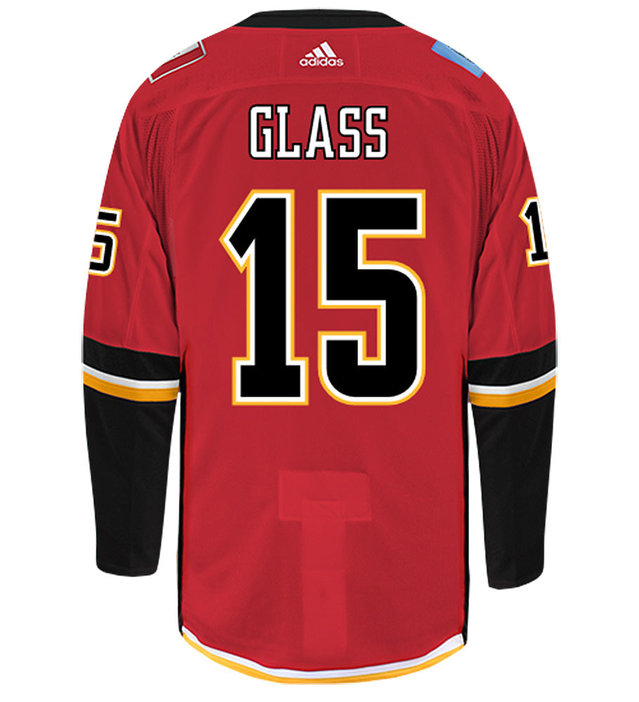 Tanner Glass Calgary Flames Adidas Authentic Home NHL Hockey Jersey