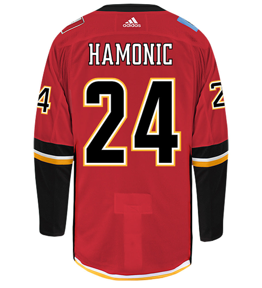 Travis Hamonic Calgary Flames Adidas Authentic Home NHL Hockey Jersey