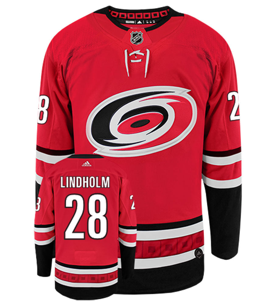Elias Lindholm Carolina Hurricanes Adidas Authentic Home NHL Hockey Jersey