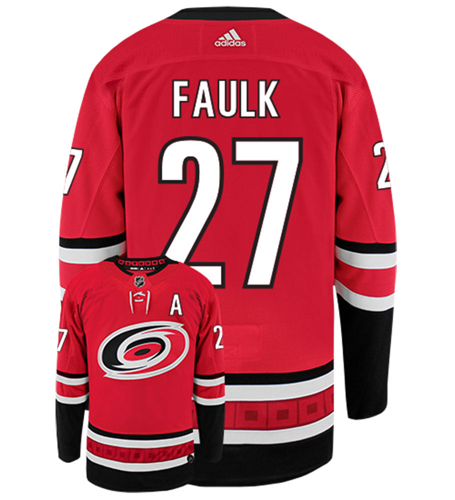 Justin Faulk Carolina Hurricanes Adidas Authentic Home NHL Hockey Jersey