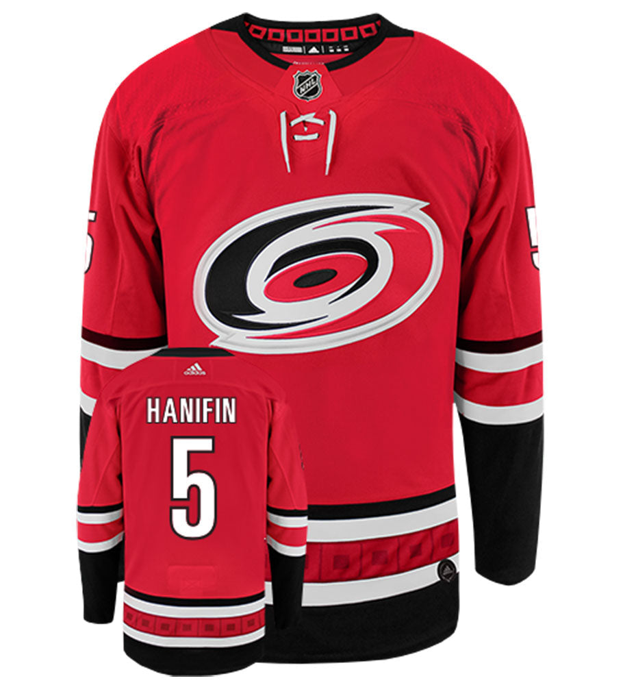 Noah Hanifin Carolina Hurricanes Adidas Authentic Home NHL Hockey Jersey