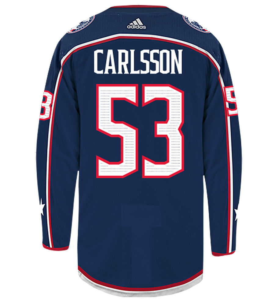 Gabriel Carlsson Columbus Blue Jackets  Adidas Authentic Home NHL Hockey Jersey