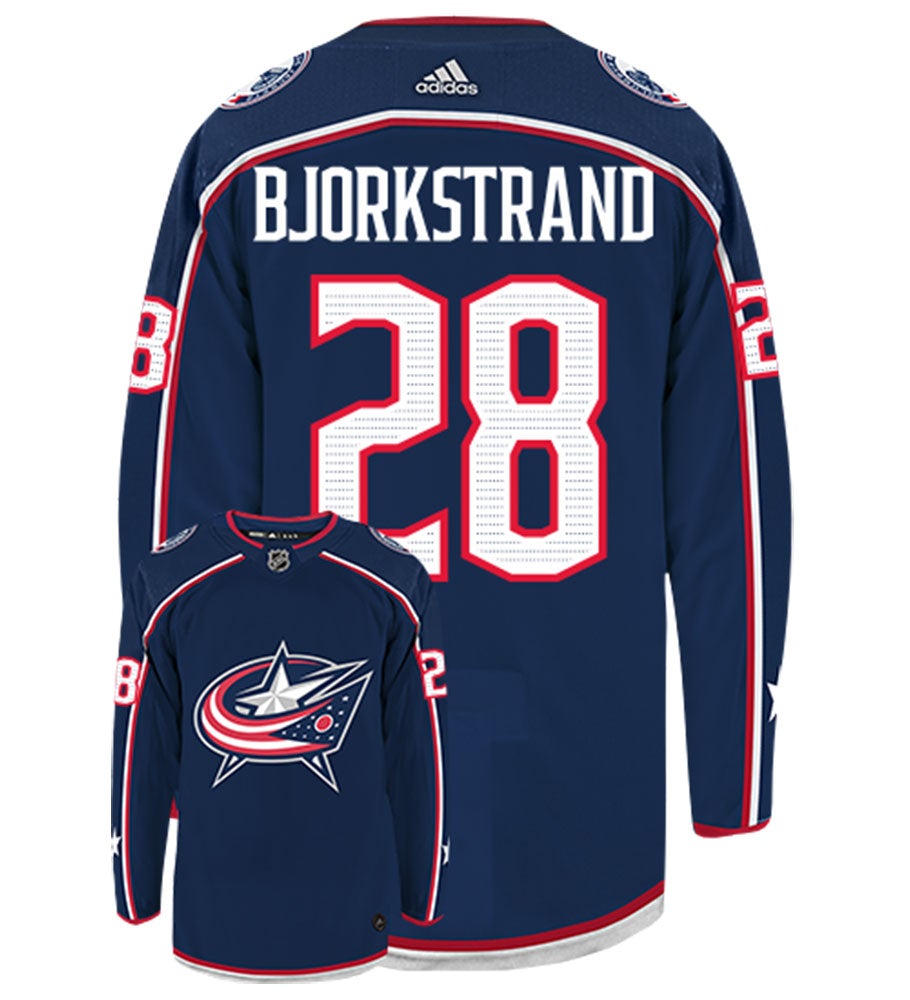 Oliver Bjorkstrand Columbus Blue Jackets  Adidas Authentic Home NHL Hockey Jersey