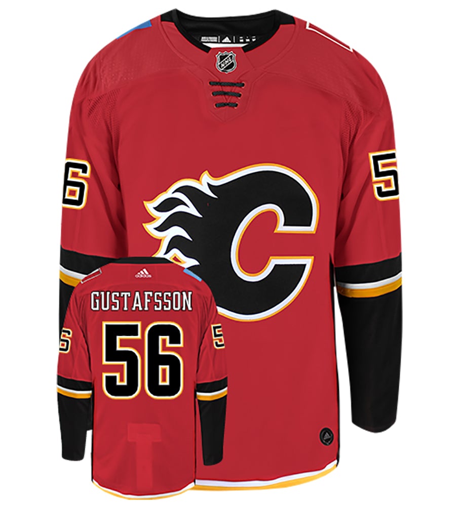 Erik Gustafsson Calgary Flames Adidas Authentic Home NHL Hockey Jersey