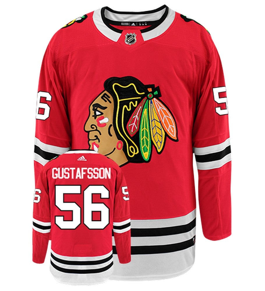 Erik Gustafsson Chicago Blackhawks Adidas Authentic Home NHL Jersey