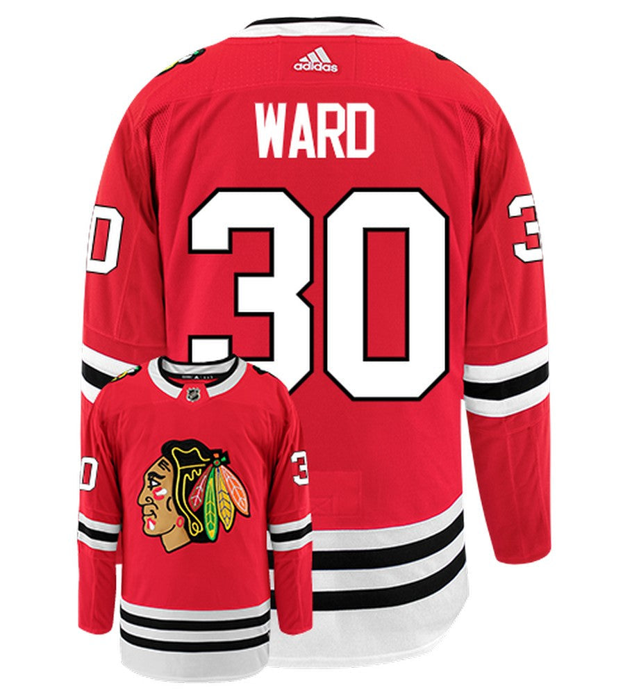 Cam Ward Chicago Blackhawks Adidas Authentic Home NHL Jersey