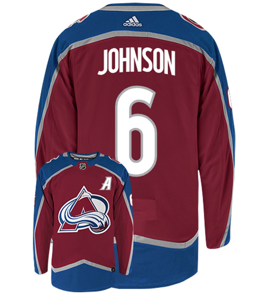 Erik Johnson Colorado Avalanche Adidas Authentic Home NHL Hockey Jersey