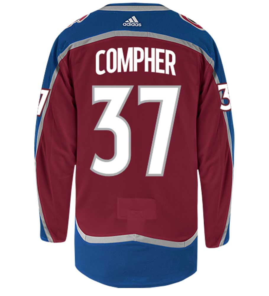 JT Compher Colorado Avalanche Adidas Authentic Home NHL Hockey Jersey