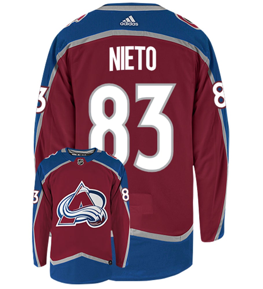 Matt Nieto Colorado Avalanche Adidas Authentic Home NHL Hockey Jersey