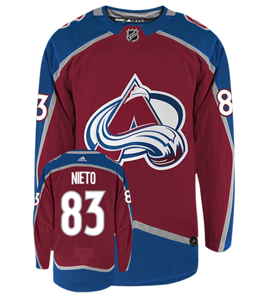 Matt Nieto Colorado Avalanche Adidas Authentic Home NHL Hockey Jersey