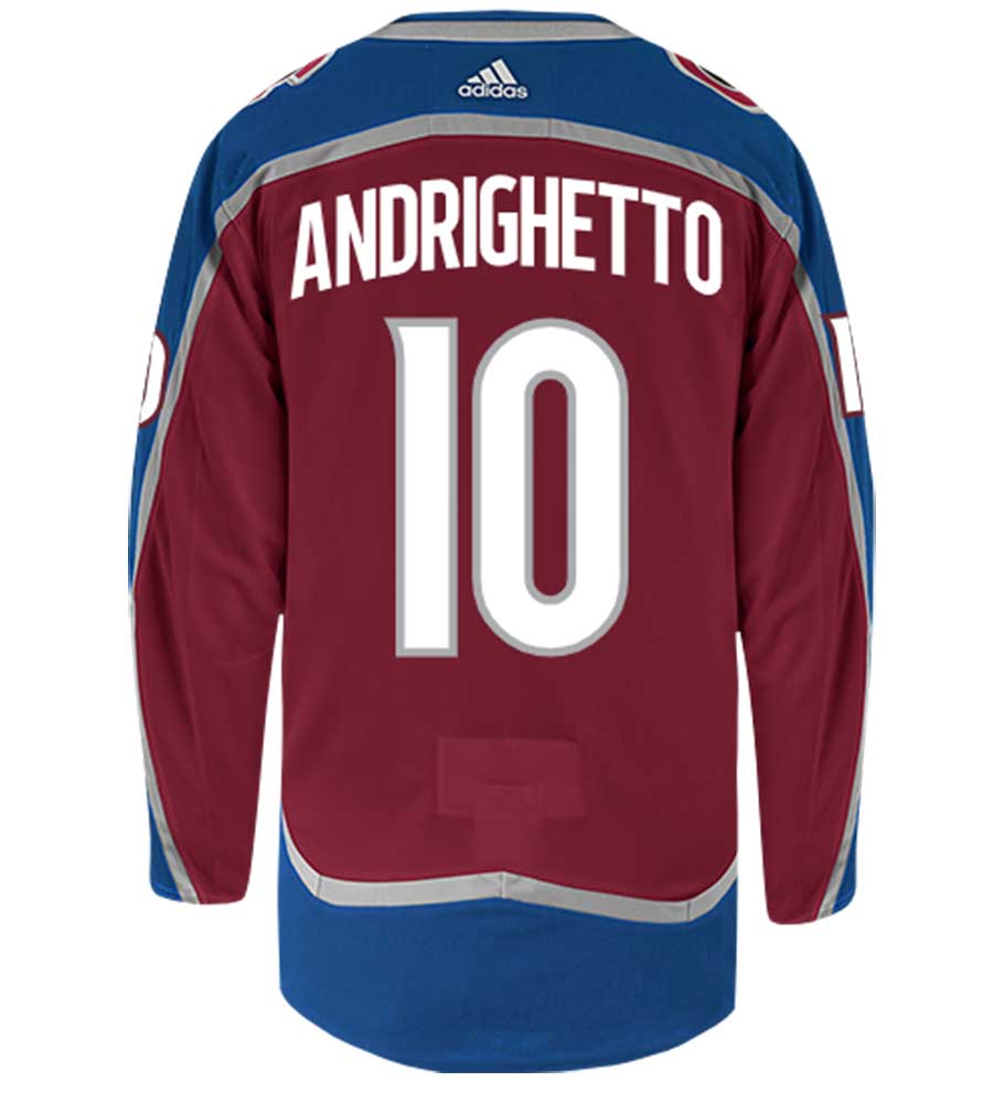 Sven Andrighetto Colorado Avalanche Adidas Authentic Home NHL Hockey Jersey
