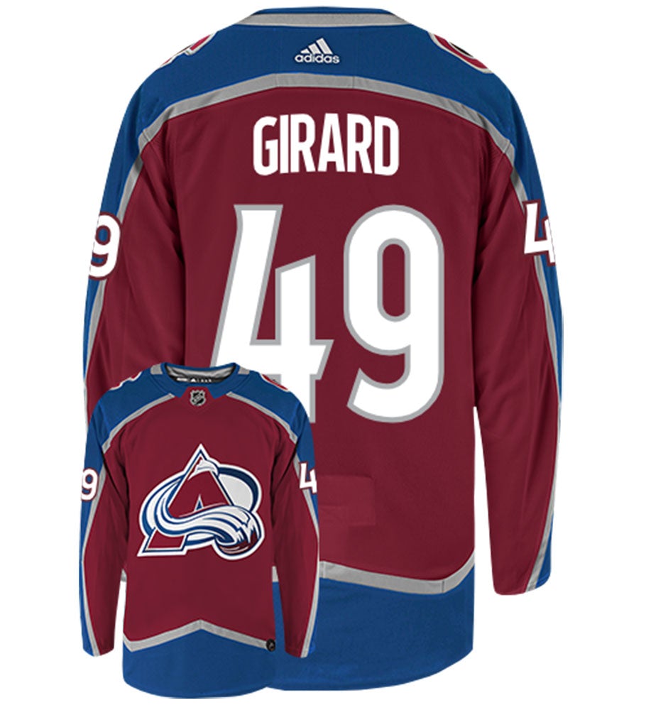 Samuel Girard Colorado Avalanche Adidas Authentic Home NHL Hockey Jersey