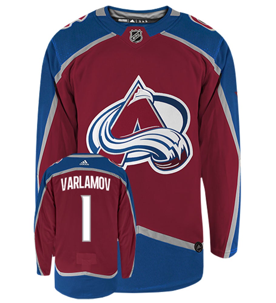 Semyon Varlamov Colorado Avalanche Adidas Authentic Home NHL Hockey Jersey