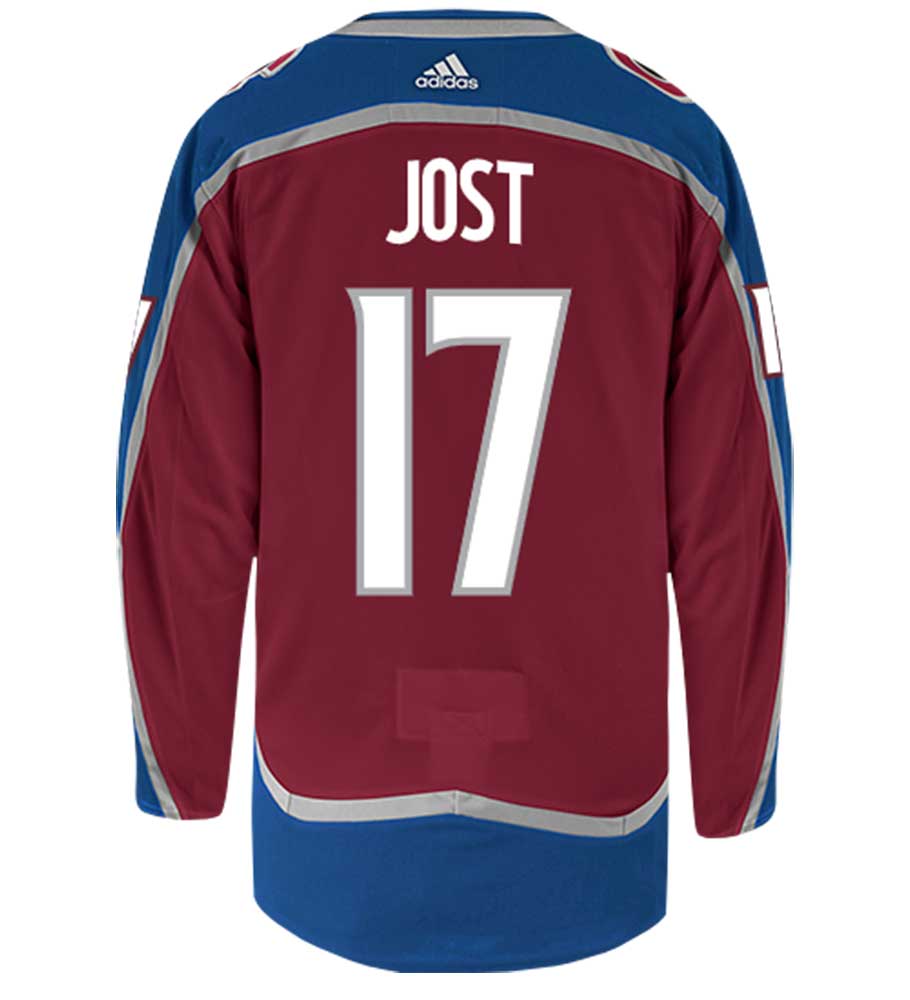 Tyson Jost Colorado Avalanche Adidas Authentic Home NHL Hockey Jersey