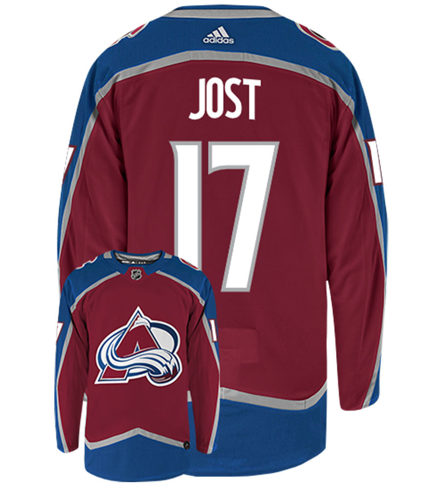 Tyson Jost Colorado Avalanche Adidas Authentic Home NHL Hockey Jersey