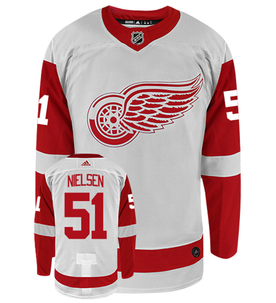 Frans Nielsen Detroit Red Wings Adidas Authentic Away NHL Hockey Jersey