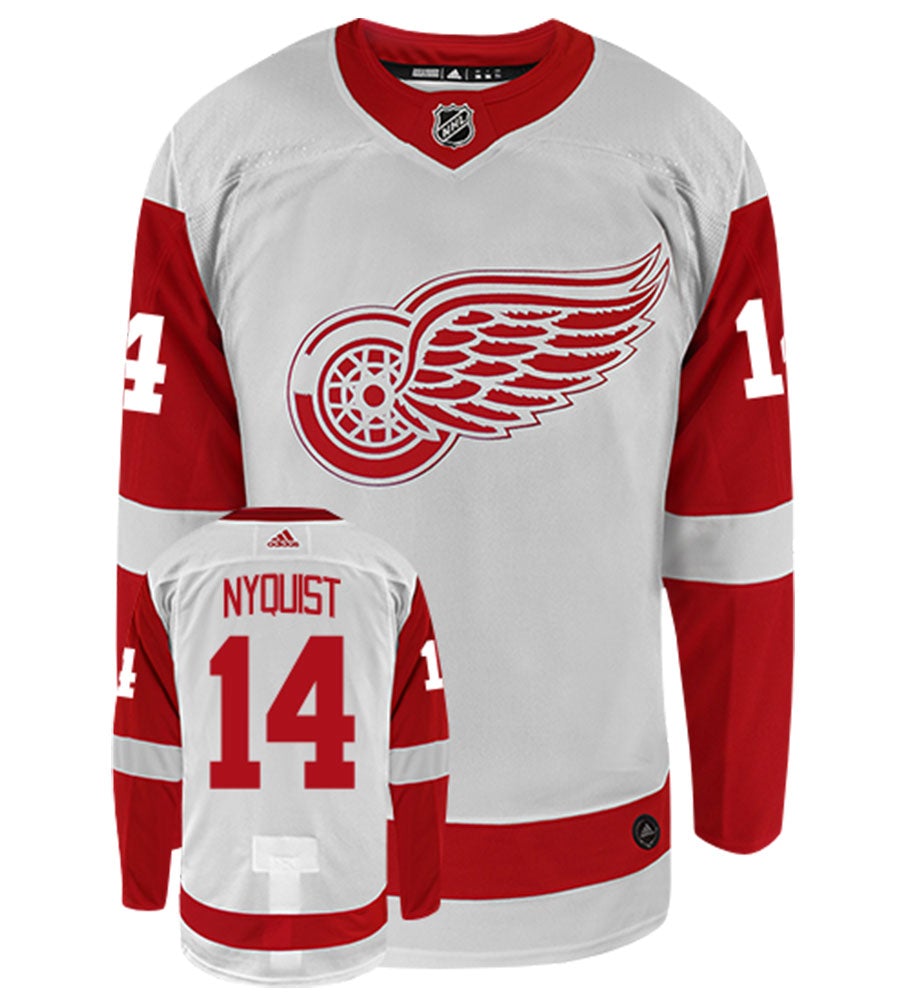 Gustav Nyquist Detroit Red Wings Adidas Authentic Away NHL Hockey Jersey