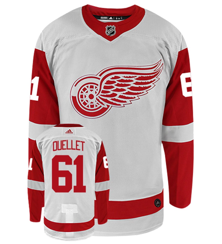 Xavier Ouellet Detroit Red Wings Adidas Authentic Away NHL Hockey Jersey