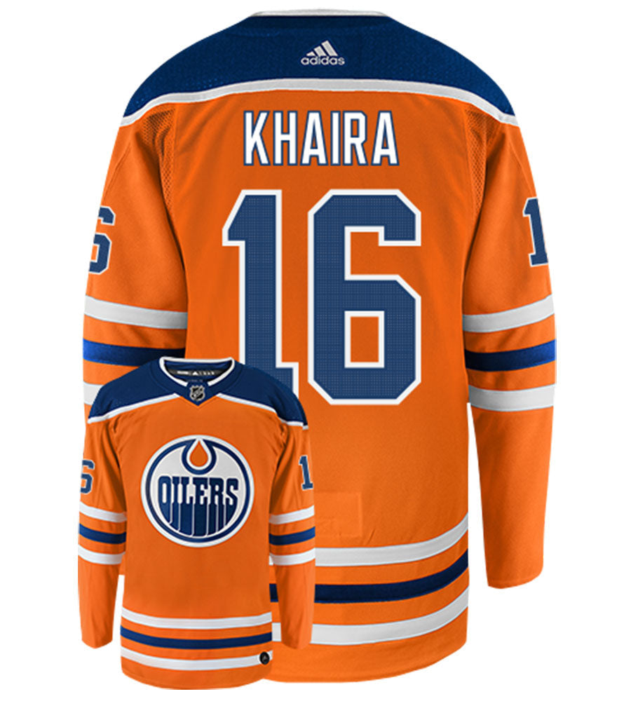 Jujhar Khaira Edmonton Oilers Adidas Authentic Home NHL Hockey Jersey