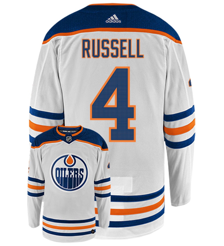 Kris Russell Edmonton Oilers Adidas Authentic Away NHL Hockey Jersey