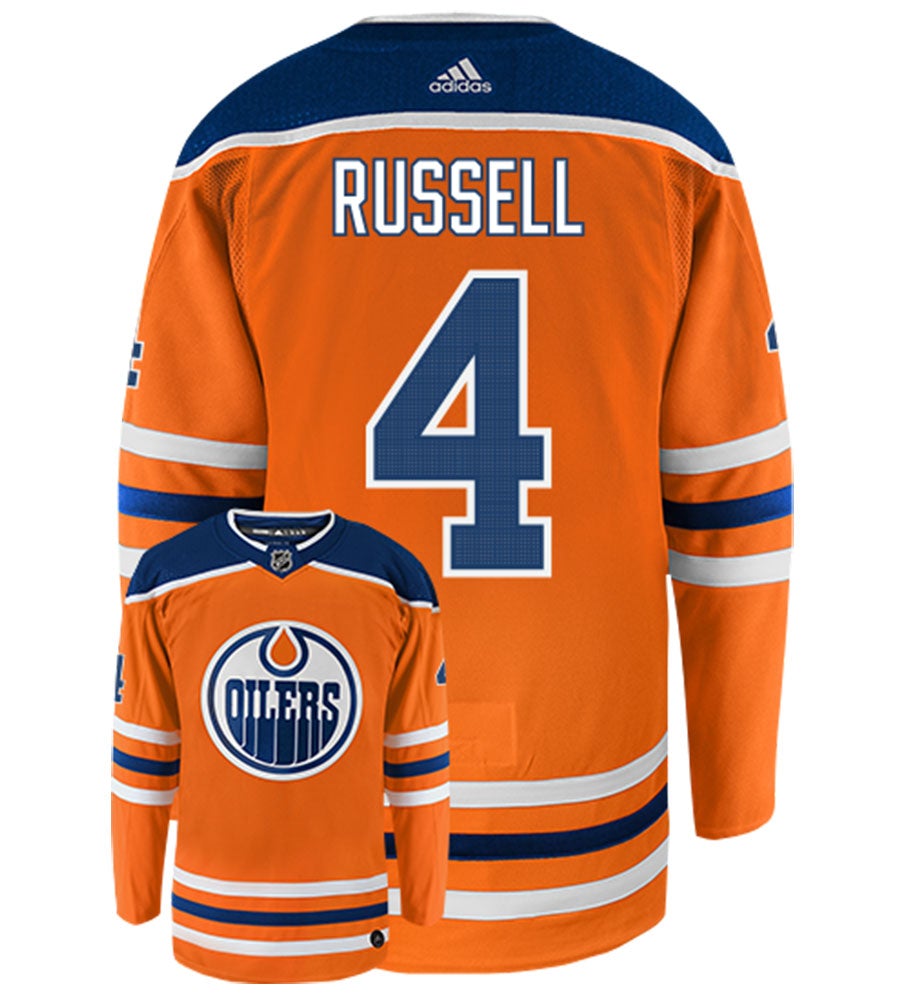 Kris Russell Edmonton Oilers Adidas Authentic Home NHL Hockey Jersey