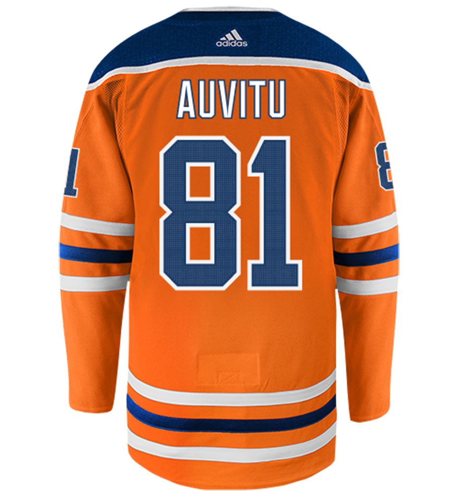 Yohann Auvitu Edmonton Oilers Adidas Authentic Home NHL Hockey Jersey