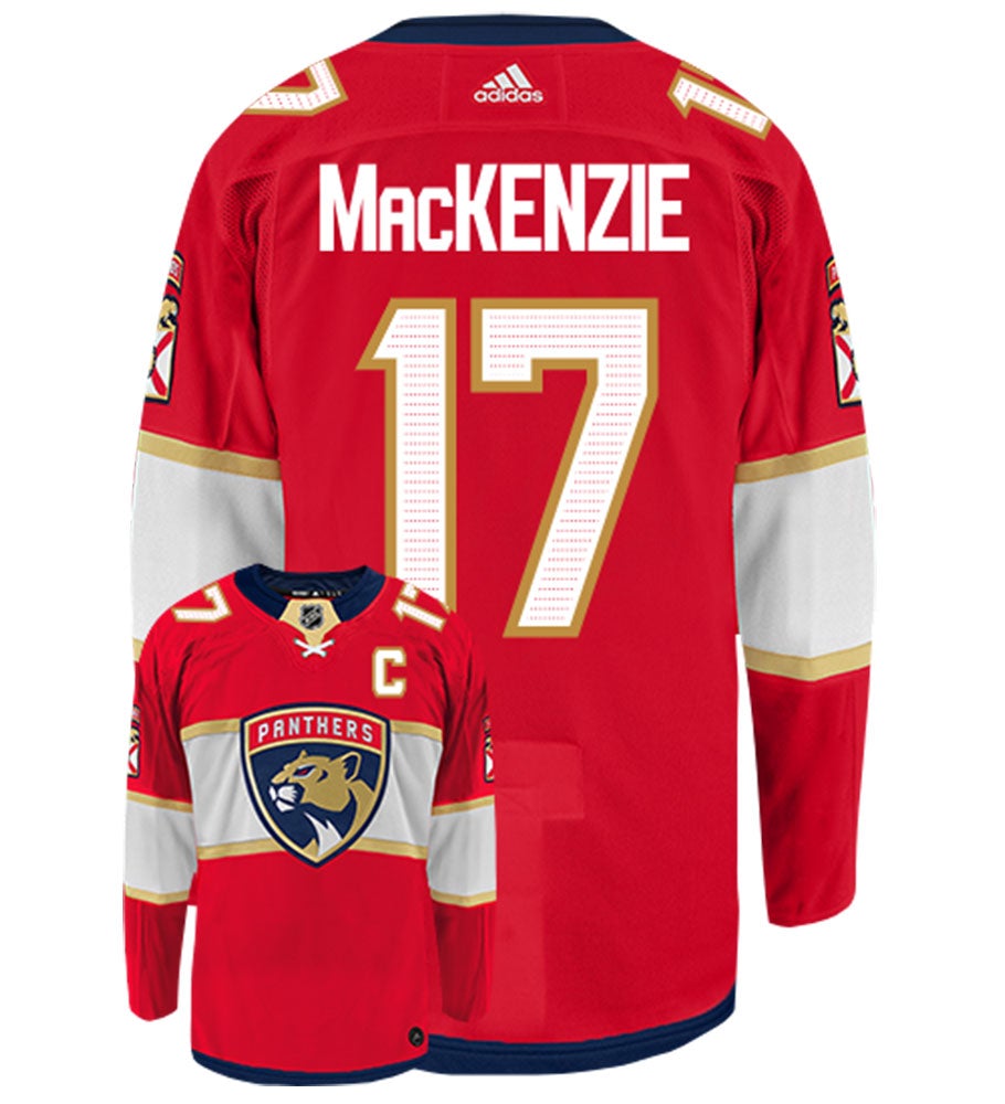 Derek MacKenzie Florida Panthers Adidas Authentic Home NHL Hockey Jersey