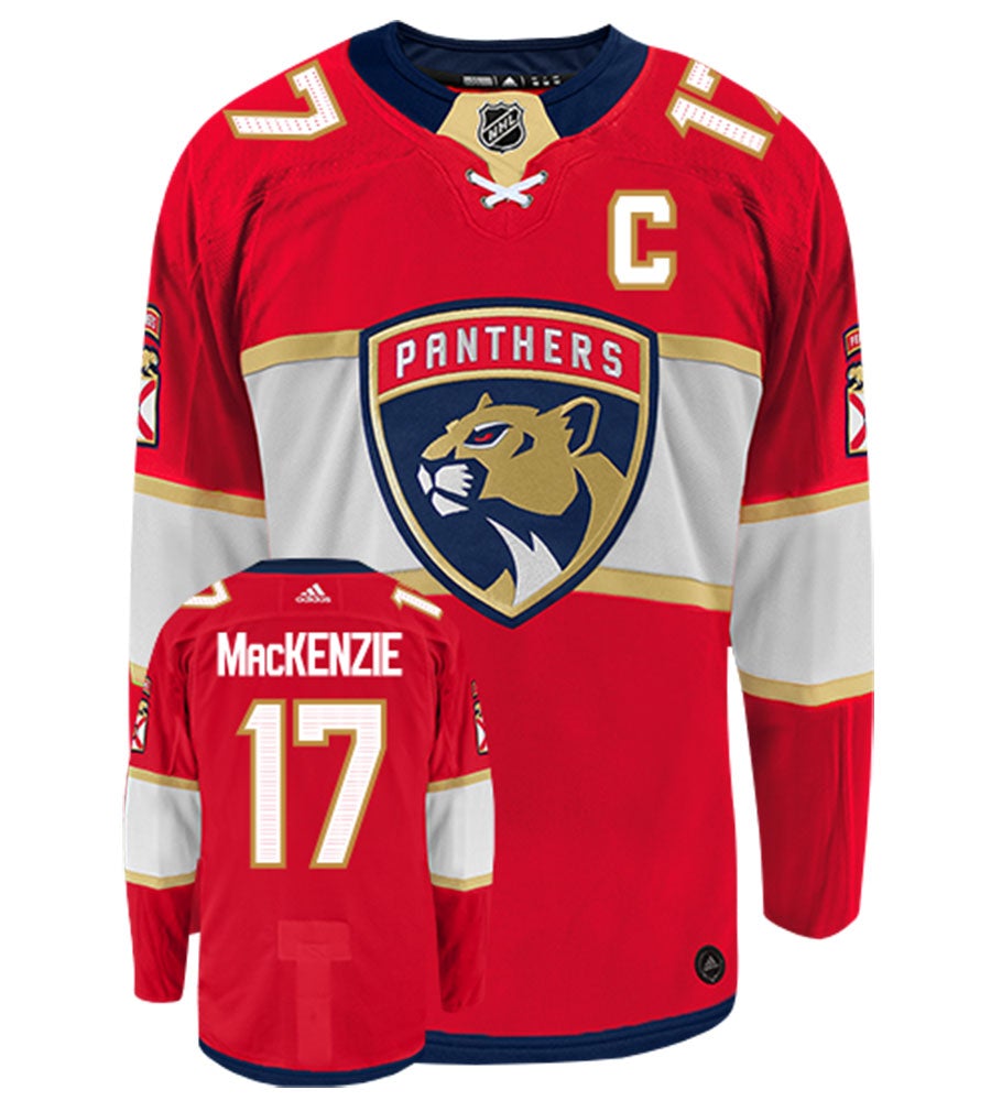 Derek MacKenzie Florida Panthers Adidas Authentic Home NHL Hockey Jersey