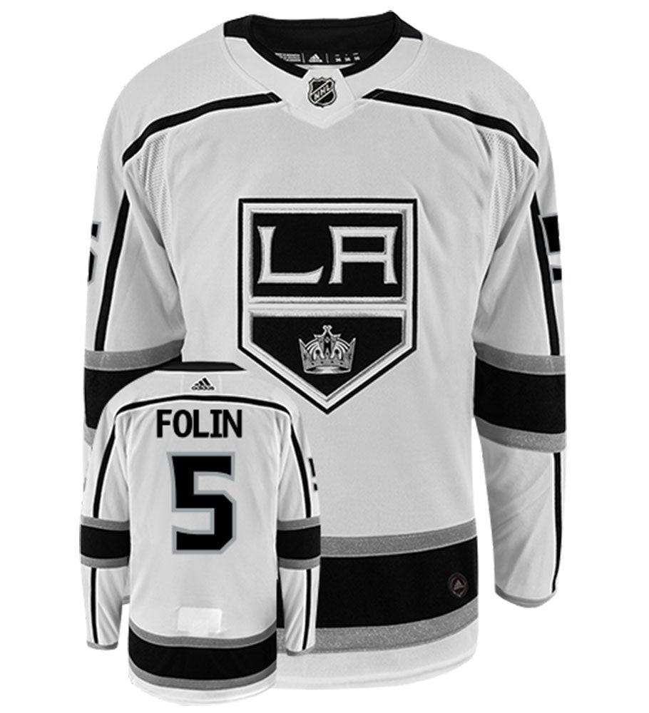Christian Folin Los Angeles Kings Adidas Authentic Away NHL Hockey Jersey