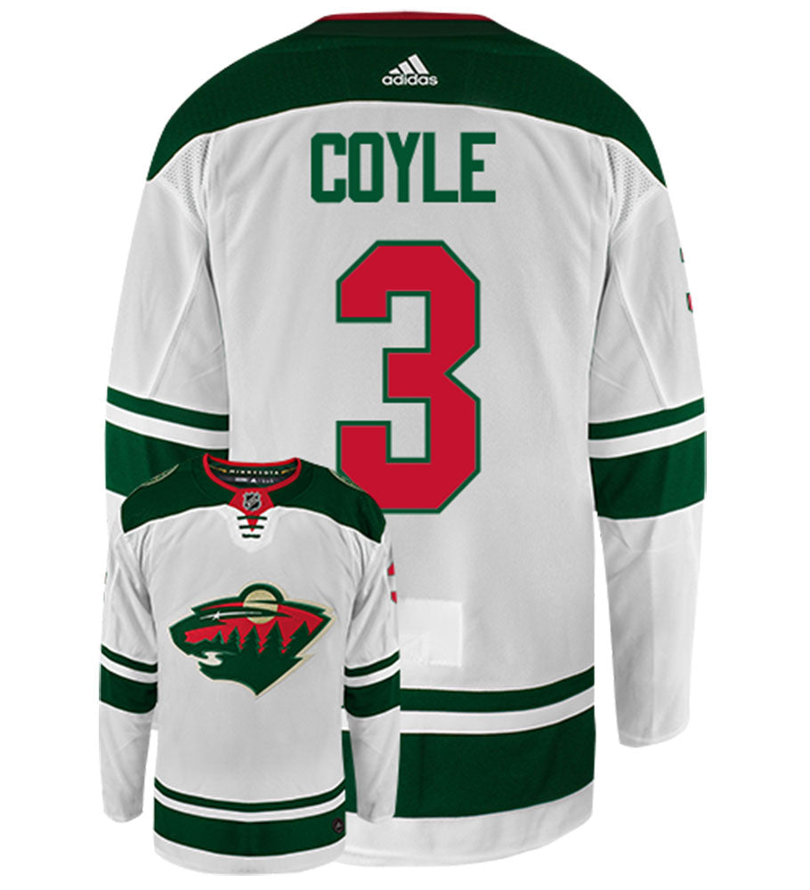 Charlie Coyle Minnesota Wild Adidas Authentic Away NHL Hockey Jersey