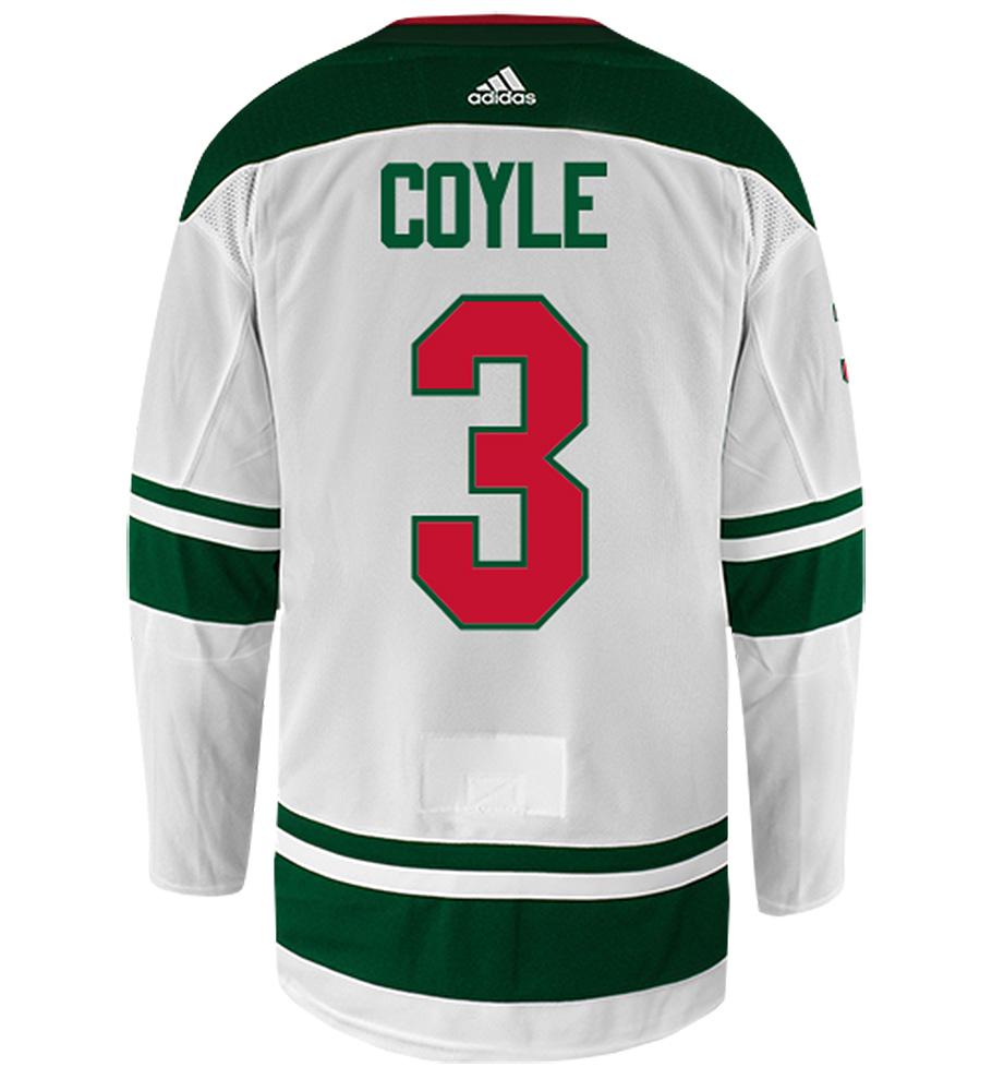 Charlie Coyle Minnesota Wild Adidas Authentic Away NHL Hockey Jersey