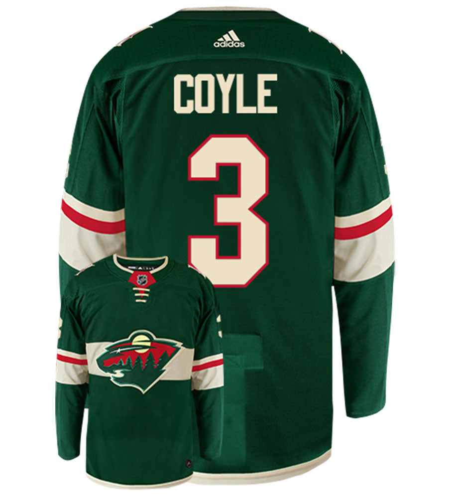 Charlie Coyle Minnesota Wild Adidas Authentic Home NHL Hockey Jersey