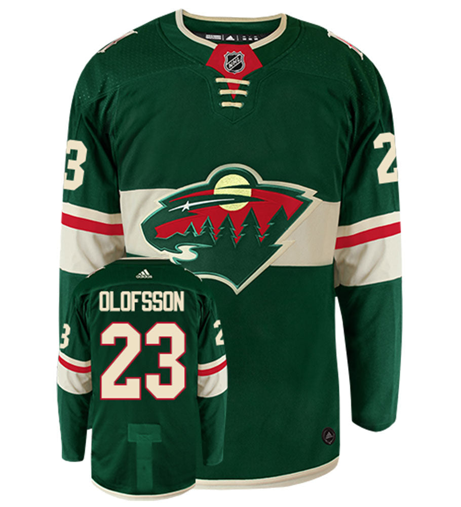 Gustav Olofsson Minnesota Wild Adidas Authentic Home NHL Hockey Jersey