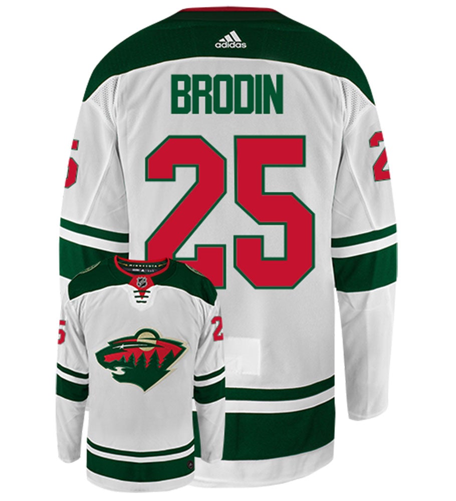 Jonas Brodin Minnesota Wild Adidas Authentic Away NHL Hockey Jersey