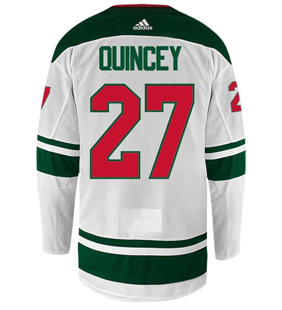 Kyle Quincey Minnesota Wild Adidas Authentic Away NHL Hockey Jersey