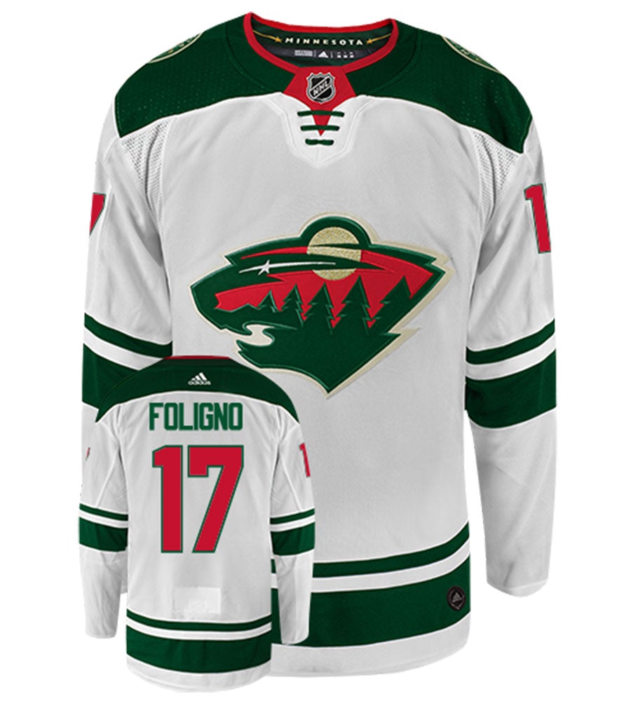 Marcus Foligno Minnesota Wild Adidas Authentic Away NHL Hockey Jersey