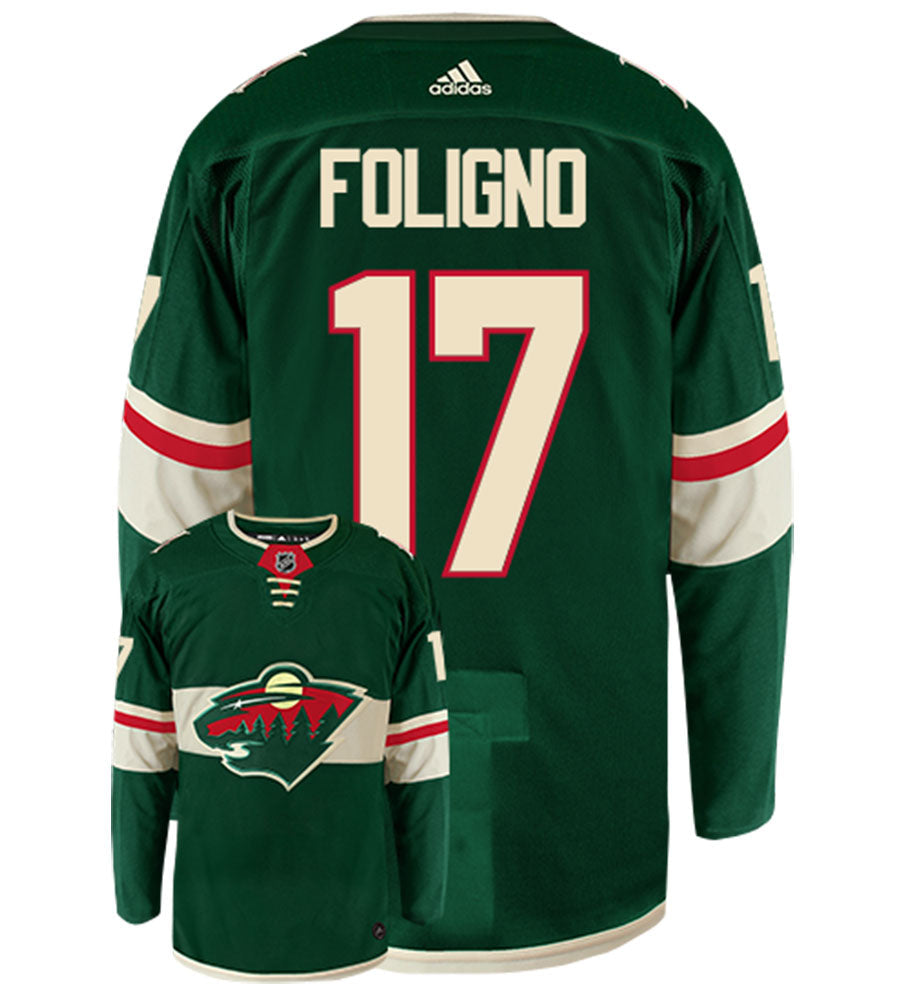 Marcus Foligno Minnesota Wild Adidas Authentic Home NHL Hockey Jersey