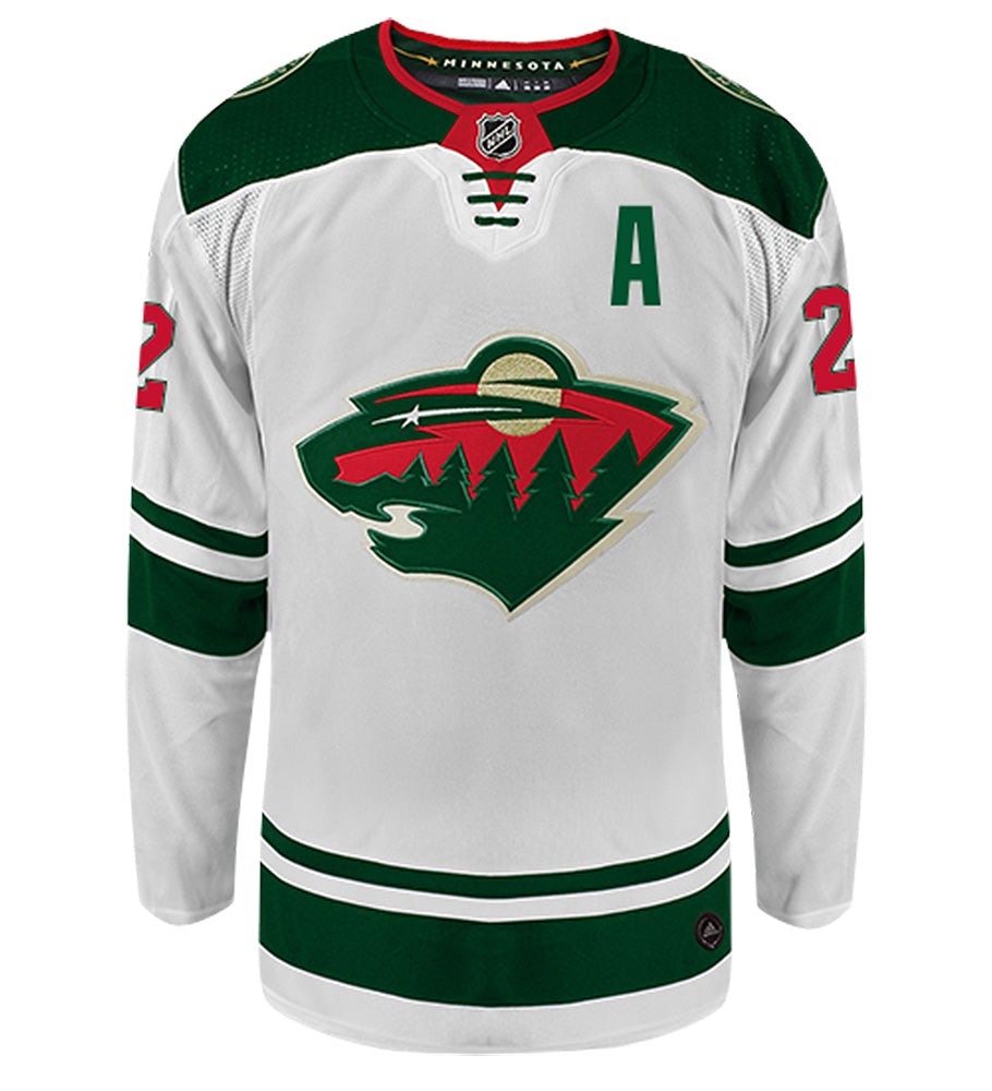 Nino Niederreiter Minnesota Wild Adidas Authentic Away NHL Hockey Jersey