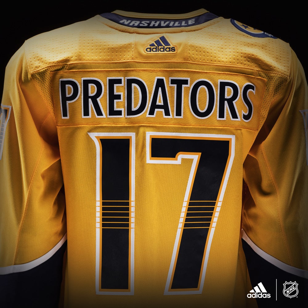 Nashville Predators Adidas Authentic Home NHL Hockey Jersey