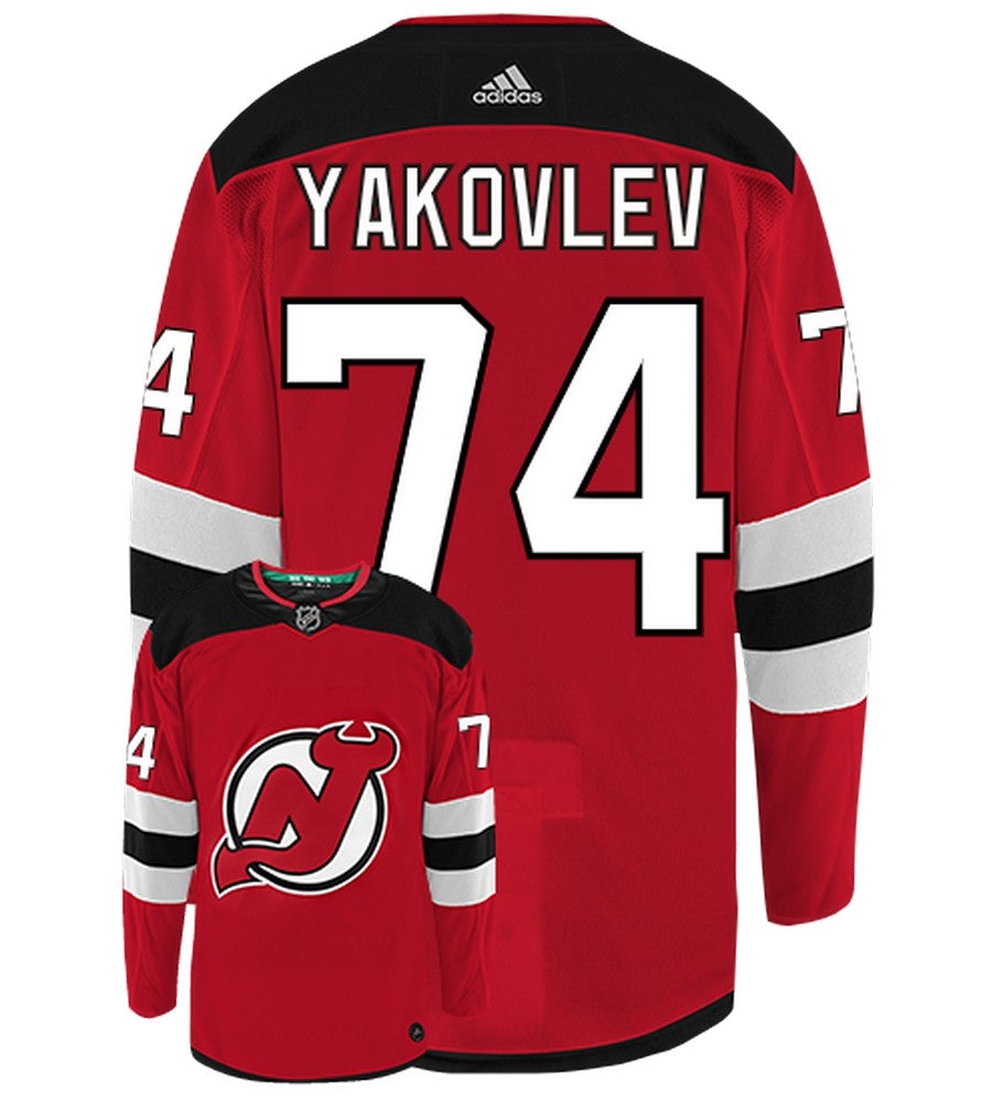 Egor Yakovlev New Jersey Devils Adidas Authentic Home NHL Jersey