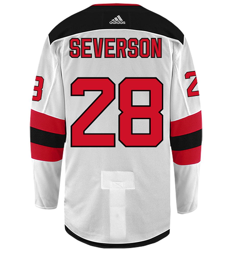 Damon Severson New Jersey Devils Adidas Authentic Away NHL Hockey Jersey