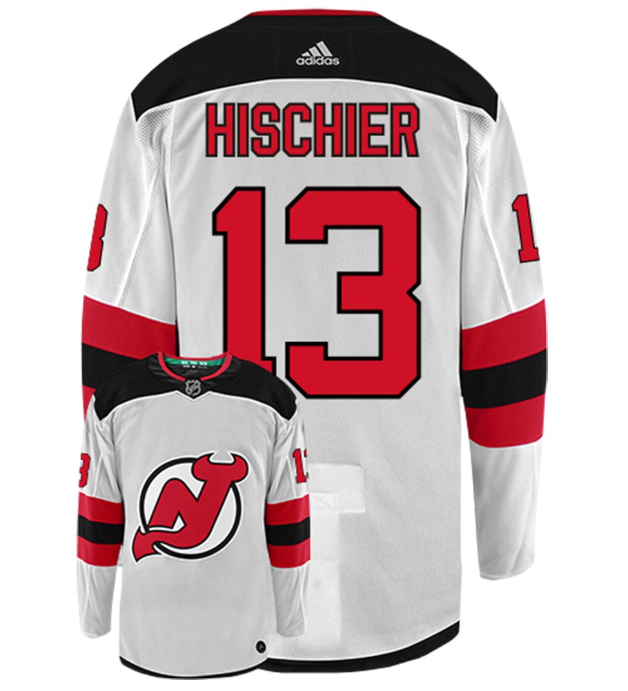 Nico Hischier New Jersey Devils Adidas Authentic Away NHL Hockey Jersey